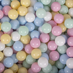 KiddyMoon Piscine à Balles 7Cm pour Bébé Quart Angulaire Fabriqué En UE, Gris Clair:  Bleu Pastel/ Jaune Pastel/ Blanc/ Menthe/ Rose Poudré