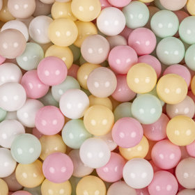 KiddyMoon Piscine à Balles 7Cm pour Bébé Quart Angulaire Fabriqué En UE, Rose:  Beige Pastel/ Jaune Pastel/ Blanc/ Menthe/ Rose Poudré