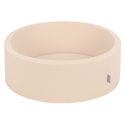 KiddyMoon Piscine à Balles 7Cm pour Bébé Rond Fabriqué En UE, Beige