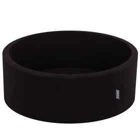 KiddyMoon Piscine à Balles 7Cm pour Bébé Rond Fabriqué En UE, Coccinelle:  Noir/ Rouge