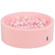 KiddyMoon Piscine à Balles 7Cm pour Bébé Rond Fabriqué En UE, Rose