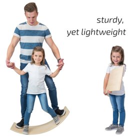 KiddyMoon Planche D'équilibre pour Enfants Planche à Balancer Montessori, Gris/ Bleu Felt