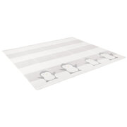 KiddyMoon Tapis de Jeu pour Enfant Bébé Tapis Mousse Tapis de Sol Tapis d'éveilBebe Reversible Stimulation De L'Imagination Pliable Pour L'Intérieur Et L'Extérieur, Blanc-Pingouin