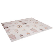 KiddyMoon Tapis de Jeu pour Enfant Bébé Tapis Mousse Tapis de Sol Tapis d'éveilBebe Reversible Stimulation De L'Imagination Pliable Pour L'Intérieur Et L'Extérieur, Brun-Éléphant