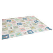 KiddyMoon Tapis de Jeu pour Enfant Bébé Tapis Mousse Tapis de Sol Tapis d'éveilBebe Reversible Stimulation De L'Imagination Pliable Pour L'Intérieur Et L'Extérieur, Gris-Montagnes