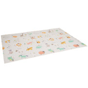 KiddyMoon Tapis de Jeu pour Enfant Bébé Tapis Mousse Tapis de Sol Tapis d'éveilBebe Reversible Stimulation De L'Imagination Pliable Pour L'Intérieur Et L'Extérieur, Vert-Forêt