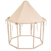 KiddyMoon Tente de Jeu Maison Pour Enfants En Forme De Pavillon De Jeu Pliable Tente Pop-Up Espace De Jeu Spacieux Et Confortable En Intérieur Et Extérieur, Naturel