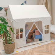 KiddyMoon Tente de Jeu Pour Enfants Maison De Jeu Pliable Tente Enfant Espace Créatif Pour Enfants Coin Douillet Idéal Pour Jouer À L’Intérieur Et À L’Extérieur, Naturelle