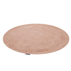 KiddyMoon tapis d'éveil sac à jouets 2en1 pour enfants, Rose De Sables: Beige Pastel/ Cuivre/ Perle