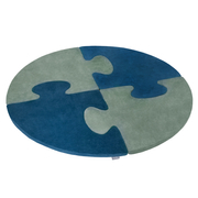 Puzzle en mousse doux tapis de motricité pour enfants tapis d'éveil pour bébé 4 éléments KiddyMoon, Vert Forêt/Bleu Lagune