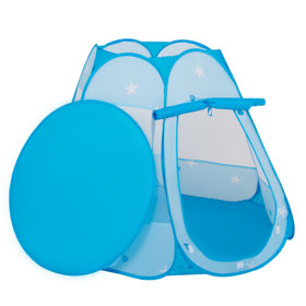 Tente Château Avec Les Balles Plastiques Piscine à Balles Pour Enfants, Bleu:  Blanc-Gris-Turquoise