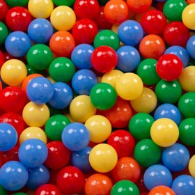 Tente Château Avec Les Balles Plastiques Piscine à Balles Pour Enfants, Bleu:  Jaune-Vert-Bleu-Rouge-Orange