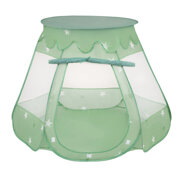 Tente Château Pour Enfants Tente de Jeu Avec Balles Colorées Jouet Cabane Pop-up Château Facile À Monter Maison de Jeu Pour Intérieur et Extérieur, Menthe: Perle/ Gris/ Transparent/ Babyblue/ Menthe