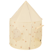 Tente de Jeu Pour Enfants Château Maison de Jeu En Forme De Pavillon De Jeu Avec Balles Pliable Tente Pop-Up Enfant Motifs D'Étoiles Et De Cœurs, Beige Clair:  Beige Pastel/ Gris/ Blanc