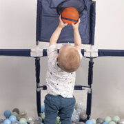 parc bébé avec balles plastiques aire de jeu pliable basket , Gris: Blanc/ Gris/ Rose Poudré