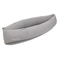 KiddyMoon Gonflable Fauteuil Sensoriel Enfant Avec Poignées Et Pompe, gris, XL