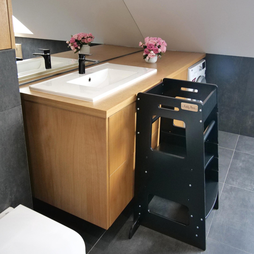 KiddyMoon Tour d’Apprentissage/d’Observation Montessori ST-003 Kitchen Helper, Naturel