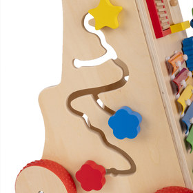 KiddyMoon Trotteur avec un Tableau D'activité, Chariot de Marche pour Bébé, Multicolore, Poignée réglable