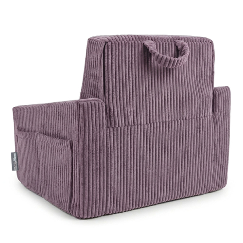 KiddyMoon Fauteuil Pliable pour Enfant en Mousse Canapé Convertible 2 en 1, violet, UNI