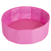 piscine à balles multicolores piscine pliable pour les enfant, rose: perle/gris/transparent/ rose poudré, 100 balles