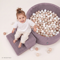 KiddyMoon ANAFI parcours en mousse à deux marches pour enfant, violet, Multi-Taille