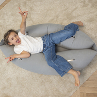 KiddyMoon Gonflable Fauteuil Sensoriel Enfant Avec Poignées Et Pompe, gris, M