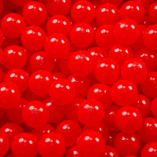 KiddyMoon Balles Colorées Plastique ∅7cm pour Piscine Enfant Bébé Fabriqué en EU, rouge, 50 Balles/7cm
