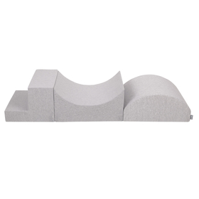 KiddyMoon Element Aire De Jeux en Mousse pour Enfants, gris clair, Multi-Taille