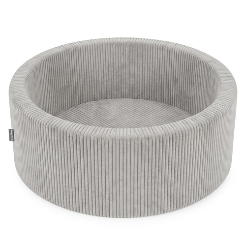 KiddyMoon Piscine Bébé 90 X 30 Cm Sans Balles, Piscine À Balles Pour Bébé Et Enfant, Piscine Enfant En Mousse Douce, Housse Côtelée Lavable, Gris clair: Sans balles, 90x30/SANSballes