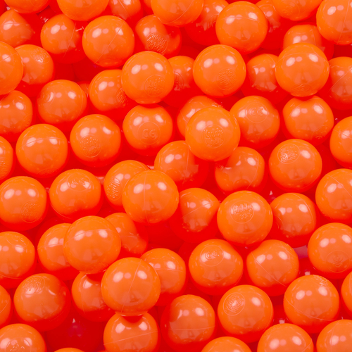 KiddyMoon Balles pour Piscine Colorées ∅6cm Plastique Enfant Bébé Fabriqué en EU, orange, 100 Balles/6cm