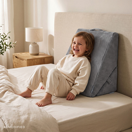KiddyMoon coussin modulable enfant en polyester, gris foncé, M