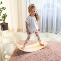 KiddyMoon Planche D'équilibre Corde pour Enfants Planche À Balancer BB-004, naturalny, planche