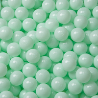 KiddyMoon Balles pour Piscine Colorées ∅6cm Plastique Enfant Bébé Fabriqué en EU, menthe, 100 Balles/6cm
