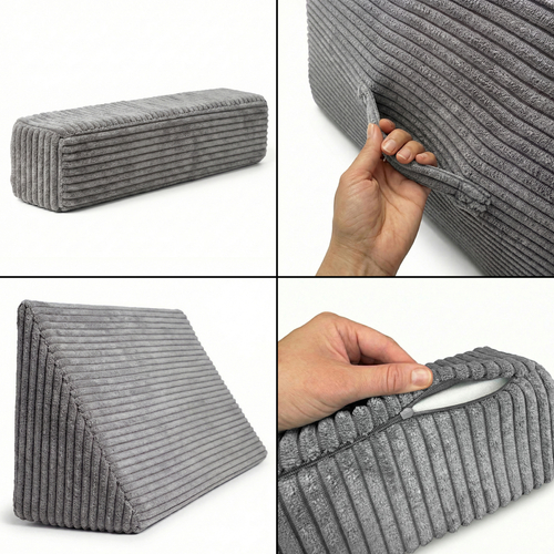 KiddyMoon Coussin Sauteur Enfant Mini Trampoline Interieur Rembourrage A Ressorts Housse Amovible En Tissu Cotele Deux Poignees Des 3 Ans, Gris Foncé, Mini Trampoline Avec Dossier Et Accoudoir