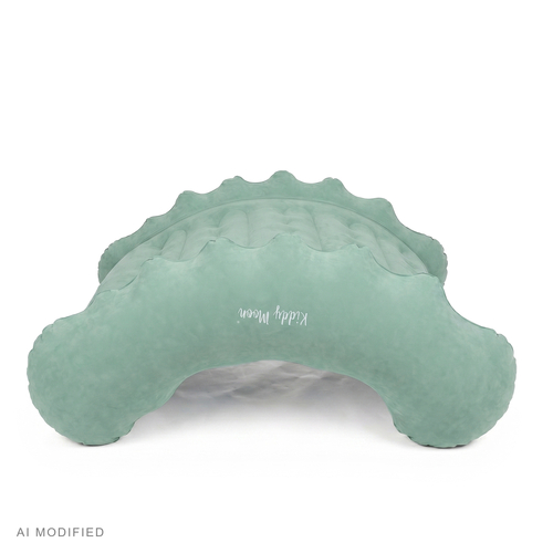 KiddyMoon Fauteuil Sensoriel Gonflable À Bascule Enfant Avec Poignées Et Pompe, sauge, L