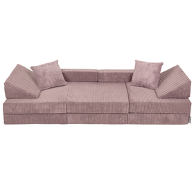 KiddyMoon Canapés Pliant pour Enfants Canapé-Lit Convertible Bébés-Canapé Lit Coucher Salle de Jeux Pliable Matelas au Sol Mini-Canapé Chaise-Lit, violet, Canapés avec 2 Oreillers