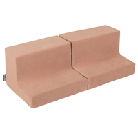 KiddyMoon Velours Aire De Jeux en Mousse pour Enfantsx élément marches PPZV-232, rose des sables, Multi-Taille