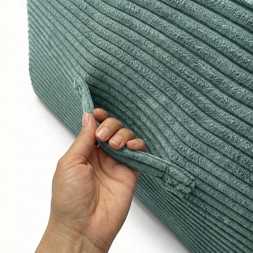 KiddyMoon Coussin Sauteur Enfant Mini Trampoline Interieur Rembourrage A Ressorts Housse Amovible En Tissu Cotele Deux Poignees Des 3 Ans, Vert, Mini Trampoline