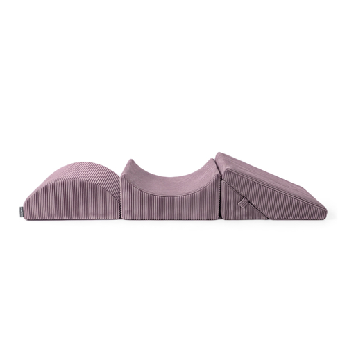 KiddyMoon parcours de motricité en mousse à trois modules, violet, klin F/rampa L/półwałek L