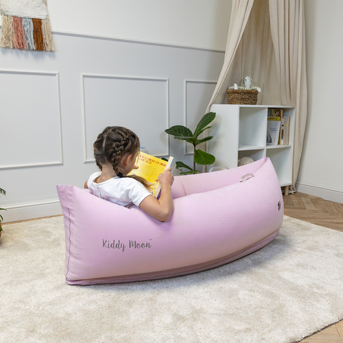 KiddyMoon Gonflable Fauteuil Sensoriel Enfant Avec Poignées Et Pompe, rose, M