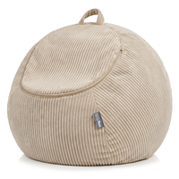 KiddyMoon Pouf pour Enfants 2-en-1 Rangement pour Jouets, 80x80x50cm, beige