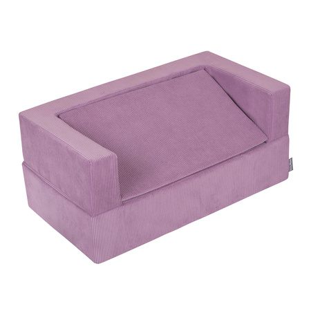 KiddyMoon Canapé en Mousse pour Enfants avec Balles et Pente Parfait Pour la Chambre D'enfant Léger Modulable Confortable Sécurisé Idéal pour Jouer et Se Détendre, violet, Canapé/Pente