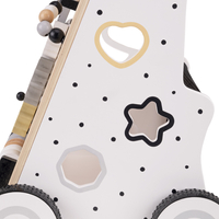 KiddyMoon Trotteur avec un Tableau D'activité, Chariot de Marche pour Bébé, Noir-Blanc, Standard