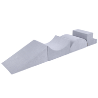KiddyMoon Parcours Motricité En Mousse Enfants Tricot Côtelé Favorise Créativité, gris foncé, Multi-Taille
