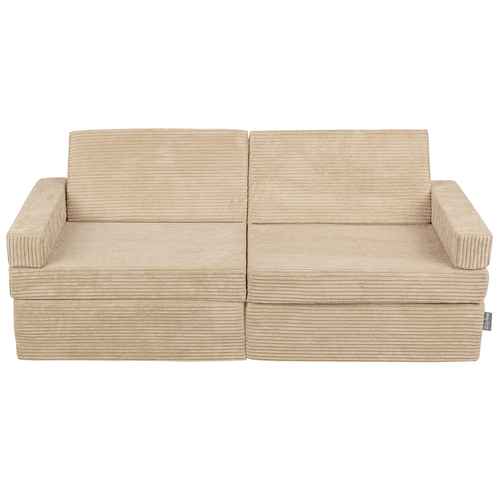 KiddyMoon Canapé Pliant pour Enfants, Canapé Convertible pour Chambre et Salle de Jeux, Matelas au Sol, Mini-Canapé, beige, Canapés