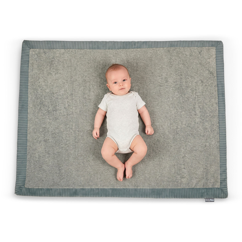 KiddyMoon Tapis de jeu doux pour enfant, antidérapant, rectangulaire, vert