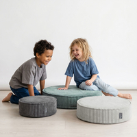 KiddyMoon Ensemble 3 Modules en Mousse pour Enfants pour Chambre D'enfant, ciemnoszary-jasnoszary-zielony