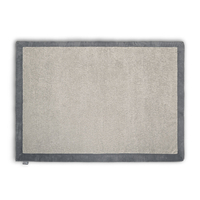 KiddyMoon Tapis de jeu doux pour enfant, antidérapant, rectangulaire, gris clair