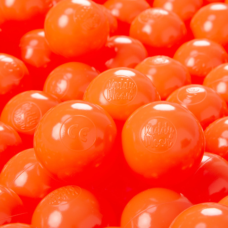 KiddyMoon Balles pour Piscine Colorées ∅6cm Plastique Enfant Bébé Fabriqué en EU, orange, 100 Balles/6cm