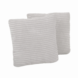 KiddyMoon Coussin Carré 30x30 Cm Lot De 2 En Polyester Avec Garnissage En Mousse Design Élégant Pour Canapé Fauteuil Ou Lit Facile À Entretenir Doux Et Durable, gris clair, 2 Oreillers